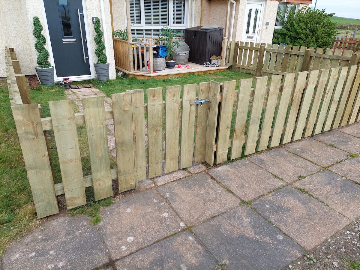 Garden gate installation in Argyll